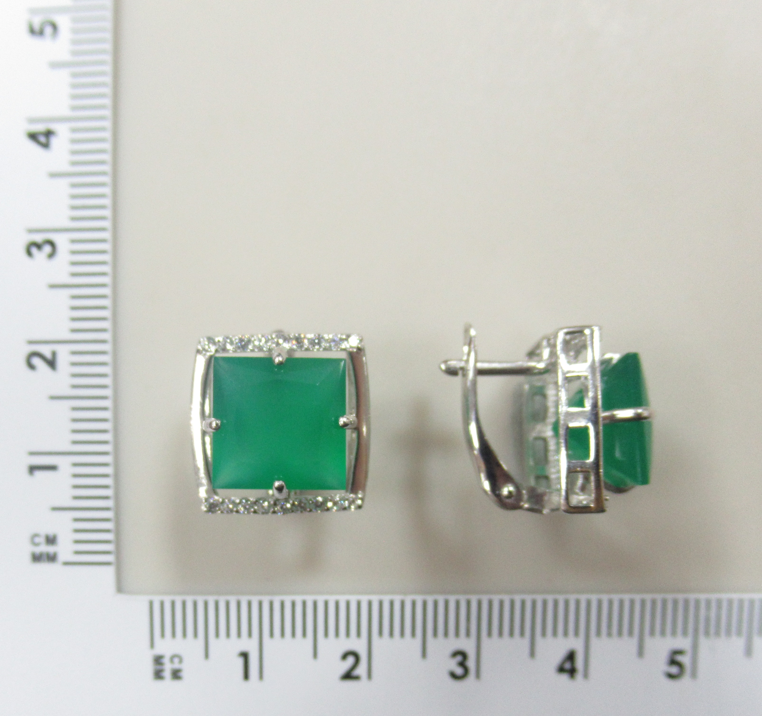 Серебряные серьги с агатами